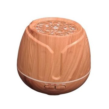 Difuzor aromaterapie SIKS®, 12W, 500ML, umidificator ulei esential, 24V, lemn deschis, lumina led