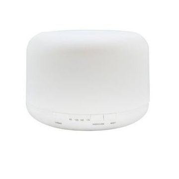 Difuzor Aromaterapie SIKS® Umidificator cu Ultrasunete, Lampa de veghe cu Telecomanda, 500 ml, silentios, Alb