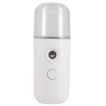 Mini umidificator cu ultrasunete, 4U®, USB, pentru Umidificare, Dezinfectare, Nebulizare, hidratare faciala, 30ml, Alb