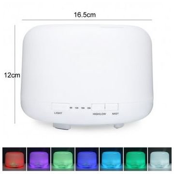 Umidificator Aer Ultrasonic Techstar® U50, Aromaterapie, Purificare, Iluminare RGB, Portabil, Telecomanda, Rezervor 50