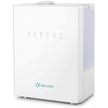 Umidificator cu ultrasunete AlecoAir U30 IONIC, Ionizare, Higrostat, Timer, Display Digital (Alb)