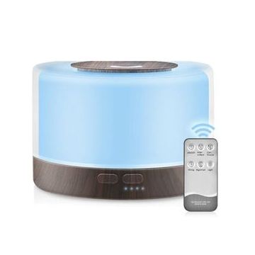Umidificator cu ultrasunete SIKS® forma dop, cu lumini led, alb/ maro