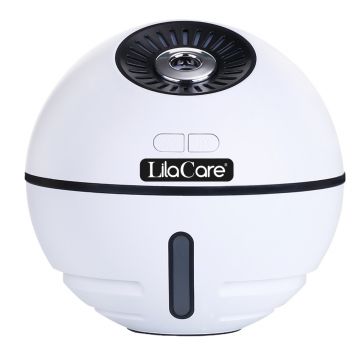 Umidificator de aer 3 in 1, Lila Care, cu mini-ventilator si lampa de birou, 300 ml