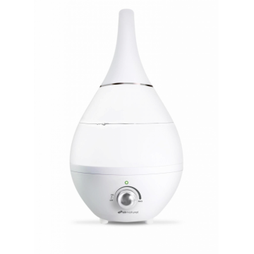 Umidificator de aer Air Naturel Gota New White, Rata umidificare 350 ml/ora, Consum 30W/h, Pentru 30mp, Functie Higro-Smart