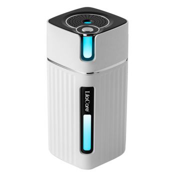 Umidificator de aer ultrasonic Cube Lila Care, 300 ml, LED, 2 moduri functionare