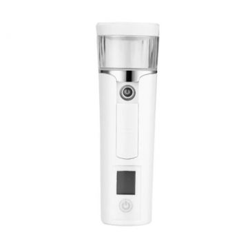 Umidificator ten, pulverizare abur si tester de piele 40ML cu display LCD reincarcabil USB 1200 mah