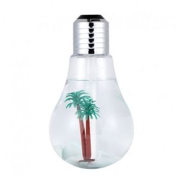 Umidificator Ultrasonic Techstar® Forma de Bec, Palmier, Lampa Veghe LED RGB, Aromaterapie, Alimentare USB, Putere 2W,