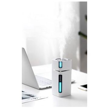 Umidificator Ultrasonic Techstar® TechCube, Purificator, Iluminare LED RGB, Aromaterapie, Pentru Casa, Birou, Rezervor