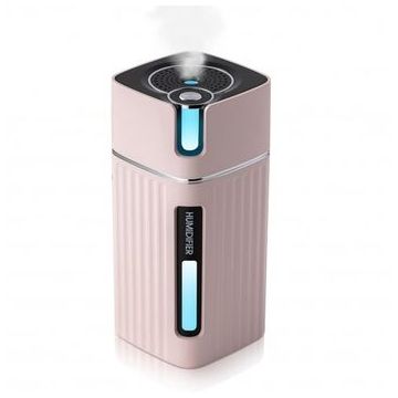 Umidificator Ultrasonic Techstar® TechCube, Purificator, Iluminare LED RGB, Aromaterapie, Pentru Casa, Birou, Rezervor