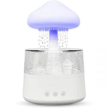 Dispozitiv 4 in 1 pentru Aromaterapie, Lampa 7 Culori Led, reglabile, 450 ml, Alb Dispozitiv 4 in 1 pentru Aromaterapie, Lampa 7 Culori Led, reglabile, 450 ml, Alb