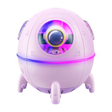 Remax Spacecraft Pink Humidifier with 2 Light Modes
