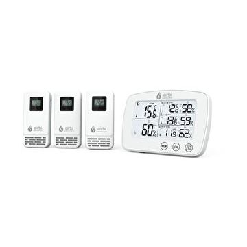 Set Termometru si higrometru digital cu 3 transmitatoare wireless externe Airbi TRIO BI1030 Set Termometru si higrometru digital cu 3 transmitatoare wireless externe Airbi TRIO BI1030