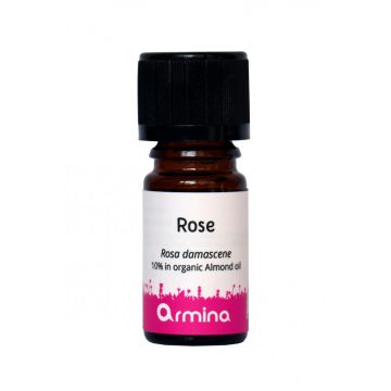 Ulei esential de trandafir (rosa damascena) in ulei de migdale bio 5ml