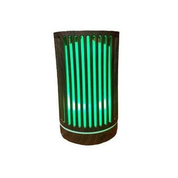 Umidificator aromaterapie EDAR® ultrasunet, cu lumini LED, model linie cu rezervor 200 ml, culoare lemn inchis