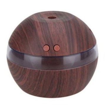 Umidificator aromaterapie SIKS® difuzor pentru uleiuri esentiale, alimentare USB, culoare lemn inchis
