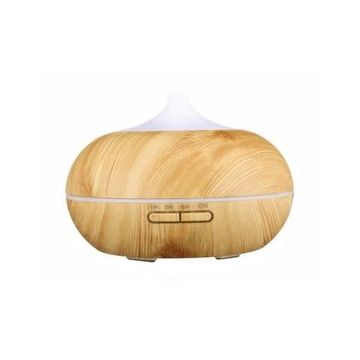 Umidificator aromaterapie SIKS® purificator aer cu ultrasunete, reglare de umiditate, 500 ml, lemn deschis