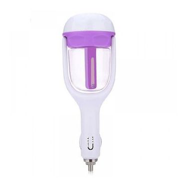 Umidificator auto SIKS® pentru masina cu incarcator USB, difuzor aromaterapie, mov