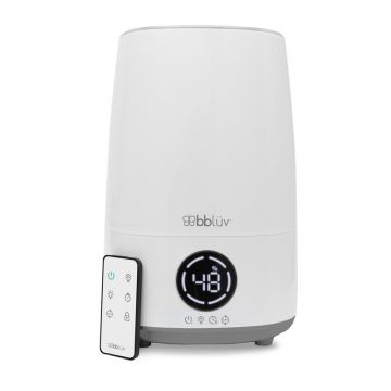 Umidificator, Bbluv, Umido, Cu ultrasunete si purificator de aer 4 In 1, Ultra silentios, Include difuzor de uleiuri esentiale, Cu panou de control digital, Cu telecomanda, Alb