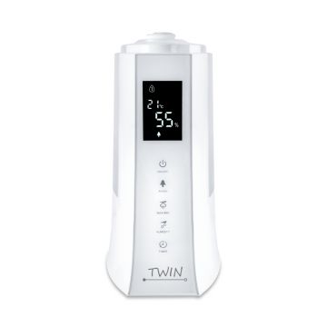 Umidificator cu ionizare si difuzor arome TWIN alb, Airbi BI3222 Umidificator cu ionizare si difuzor arome TWIN alb, Airbi BI3222