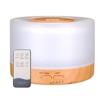 Umidificator cu ultrasunete SIKS® forma dop, cu lumini led, alb/bej