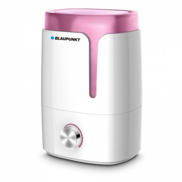 Umidificator de aer Blaupunkt AHS301, ultrasonic, ionizare, aromoterapie, Rezervor 3.5 l, 300ml h, Alb Roz