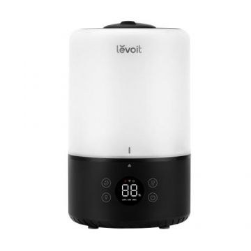 Umidificator de Aer Levoit Dual 200S PRO, SMART, WI-FI Ultrasonic, Rezervor 3l, Silentios, Aromaterapie, Functie AUTO, Autonomie 25 Ore (Alb/Negru)