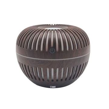 Umidificator SIKS cu ultrasunete, model liniute, difuzor aroma, 130 ml, lemn inchis