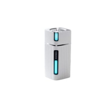 Umidificator SIKS® difuzor aroma, ultrasunete, silentios, forma cub, potrivit pentru masina, birou, casa, alb