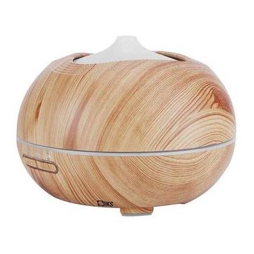 Umidificator SIKS model triunghi, difuzor aroma, 400 ml, lemn deschis
