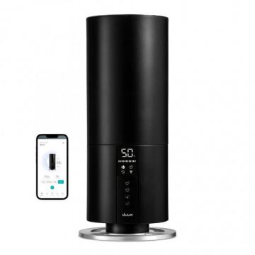 Resigilat - Umidificator cu ultrasunete Duux Beam Mini 2 Black, Wifi, Pentru 30 mp, Asistenti vocali, Timer, Sleep