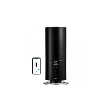 Resigilat - Umidificator cu ultrasunete Duux Beam Mini 2 Black, Wifi, Pentru 30 mp, Asistenti vocali, Timer, Sleep