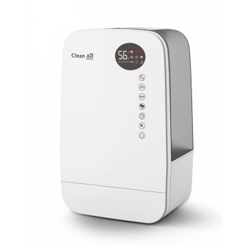Resigilat! Umidificator si purificator Clean Air Optima CA607W, Lampa UV-C, Ionizare, Difuzor aroma, Display, Timer