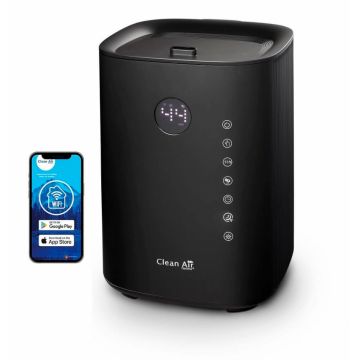 Umidificator si purificator Clean Air Optima CA604B Smart, WiFi, Difuzor de arome, Lampa UV-C, Ionizare, Display, Timer